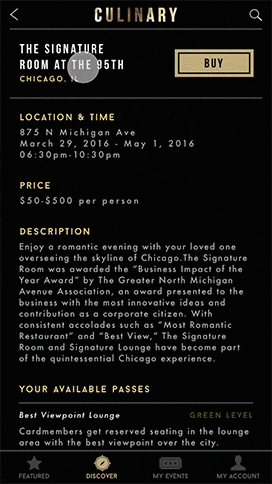 Purchasing an Experience