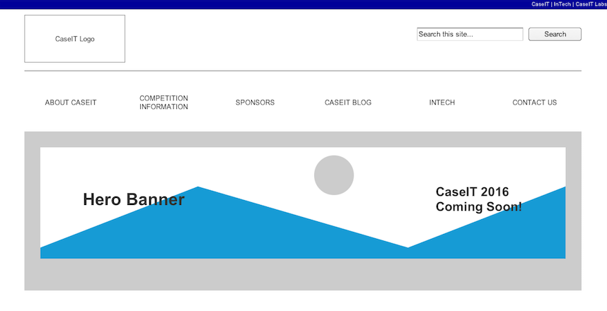 CaseIT Hero Banner Wireframe