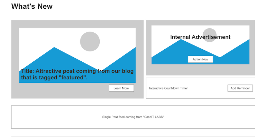 CaseIT What's New Wireframe